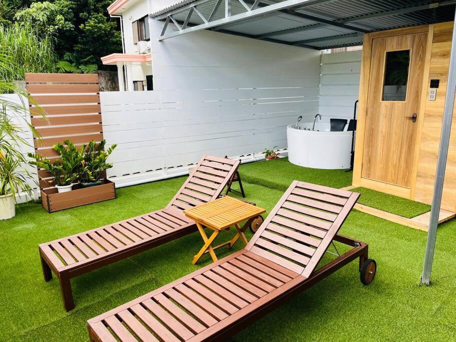 新規オープン サウナ Bbq ジャグジー付き 最大7名 無料駐車場4台 ビーチまで車で5分 Sky House Villa Uruma Luaran gambar